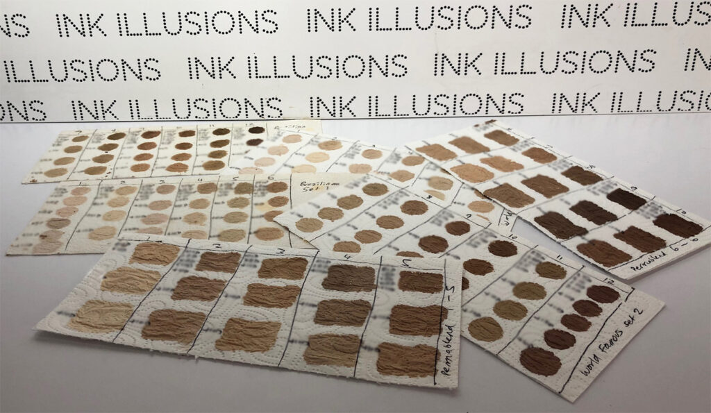 skin tone ink mixing colour chart